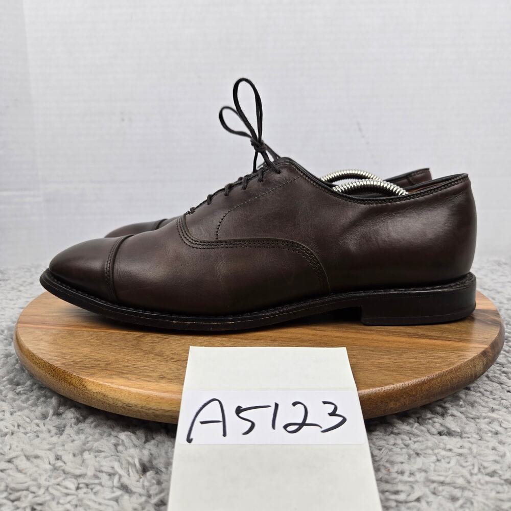 Allen Edmonds Mens 8.5D Park Avenue Brown Leather Cap Toe Oxford Dress Shoe 5845